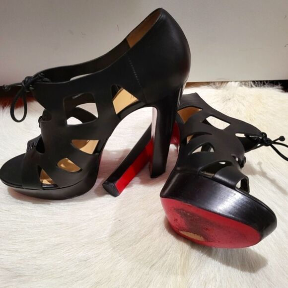 Christian Louboutin Fossil 140 Calf Stilletto Heel Sz 40.5 with Dust Bag - Picture 8 of 12